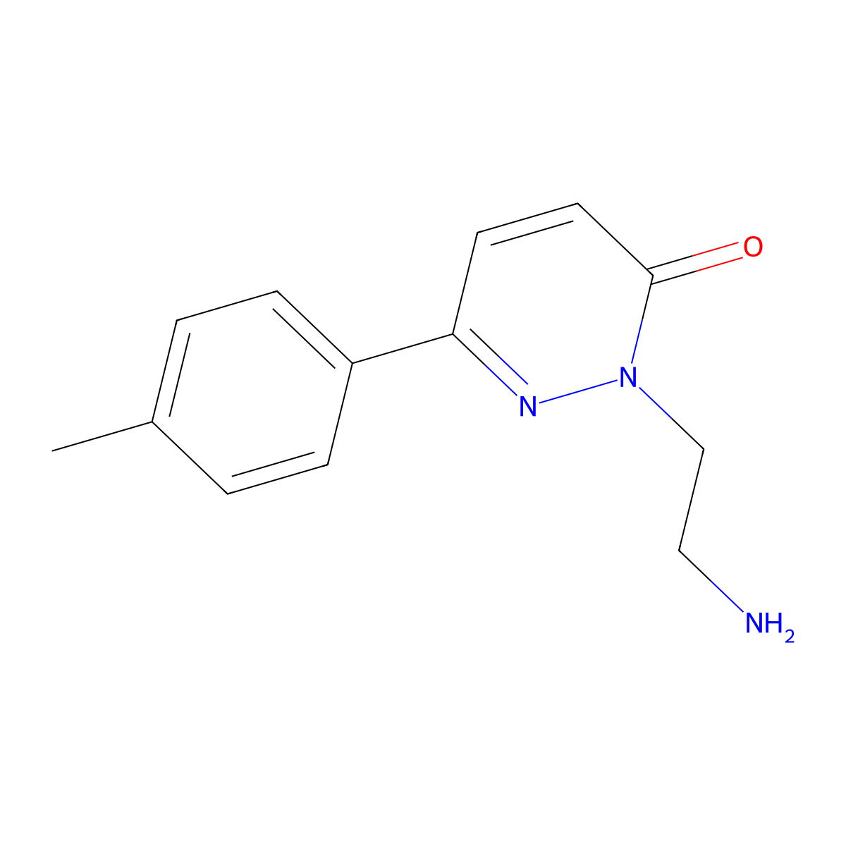 2-(2-aminoethyl)-6-(p-tolyl)pyridazin-3(2H)-one molecular structure, CAS 1181378-25-5