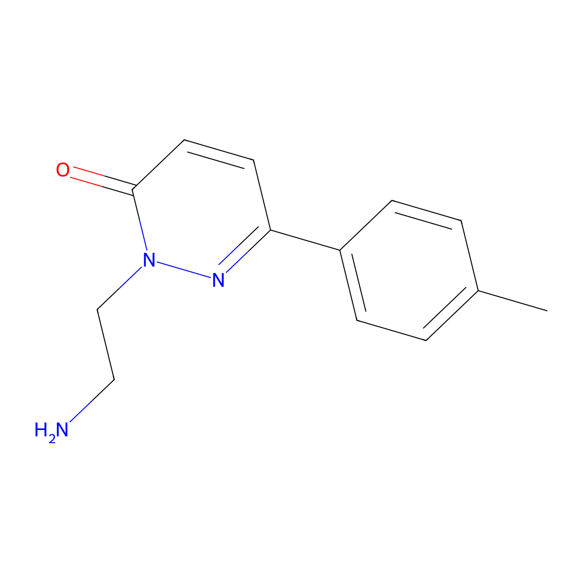 2-(2-aminoethyl)-6-(p-tolyl)pyridazin-3(2H)-one molecular structure, CAS 1181378-25-5