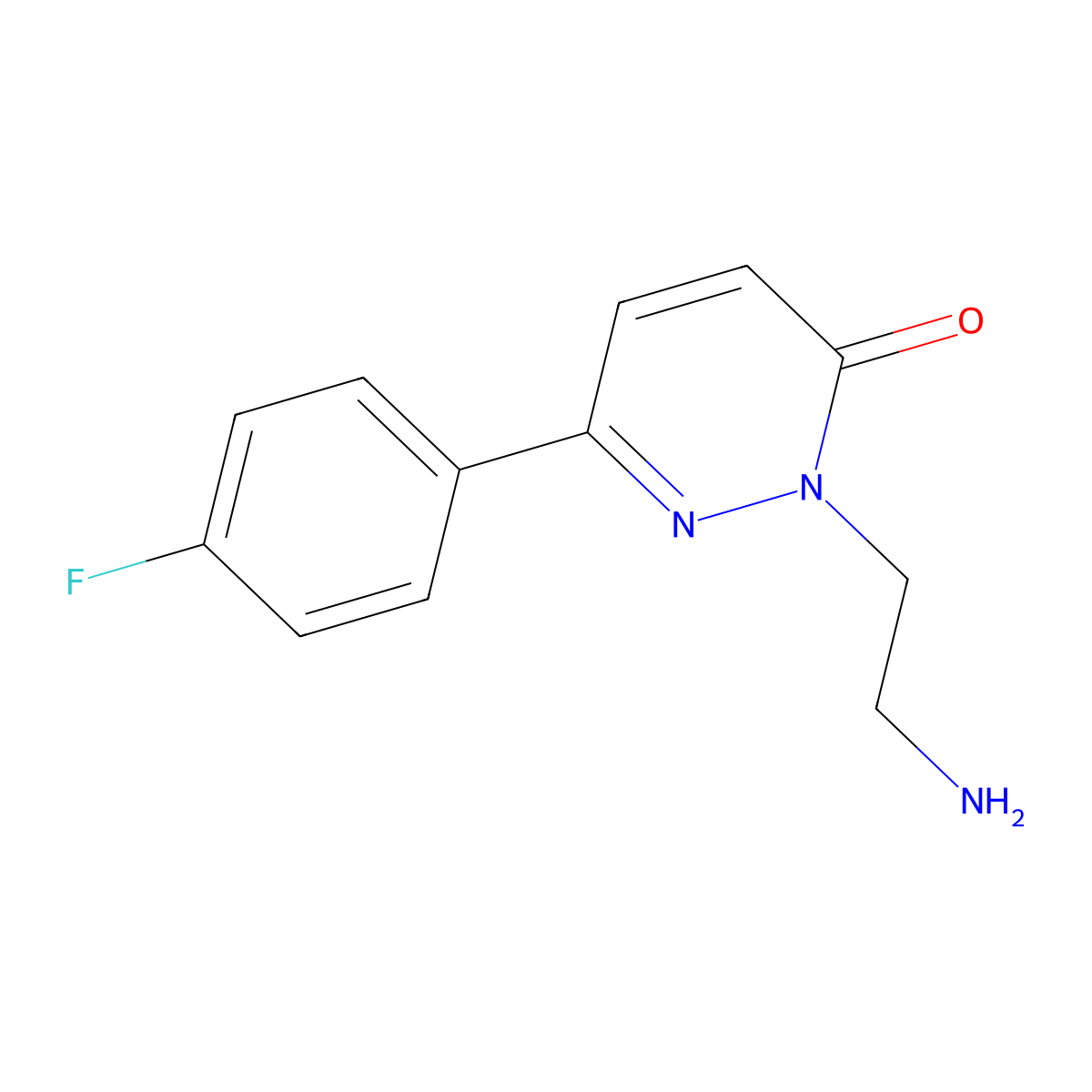 2-(2-aminoethyl)-6-(4-fluorophenyl)pyridazin-3(2H)-one molecular structure, CAS 1181378-27-7