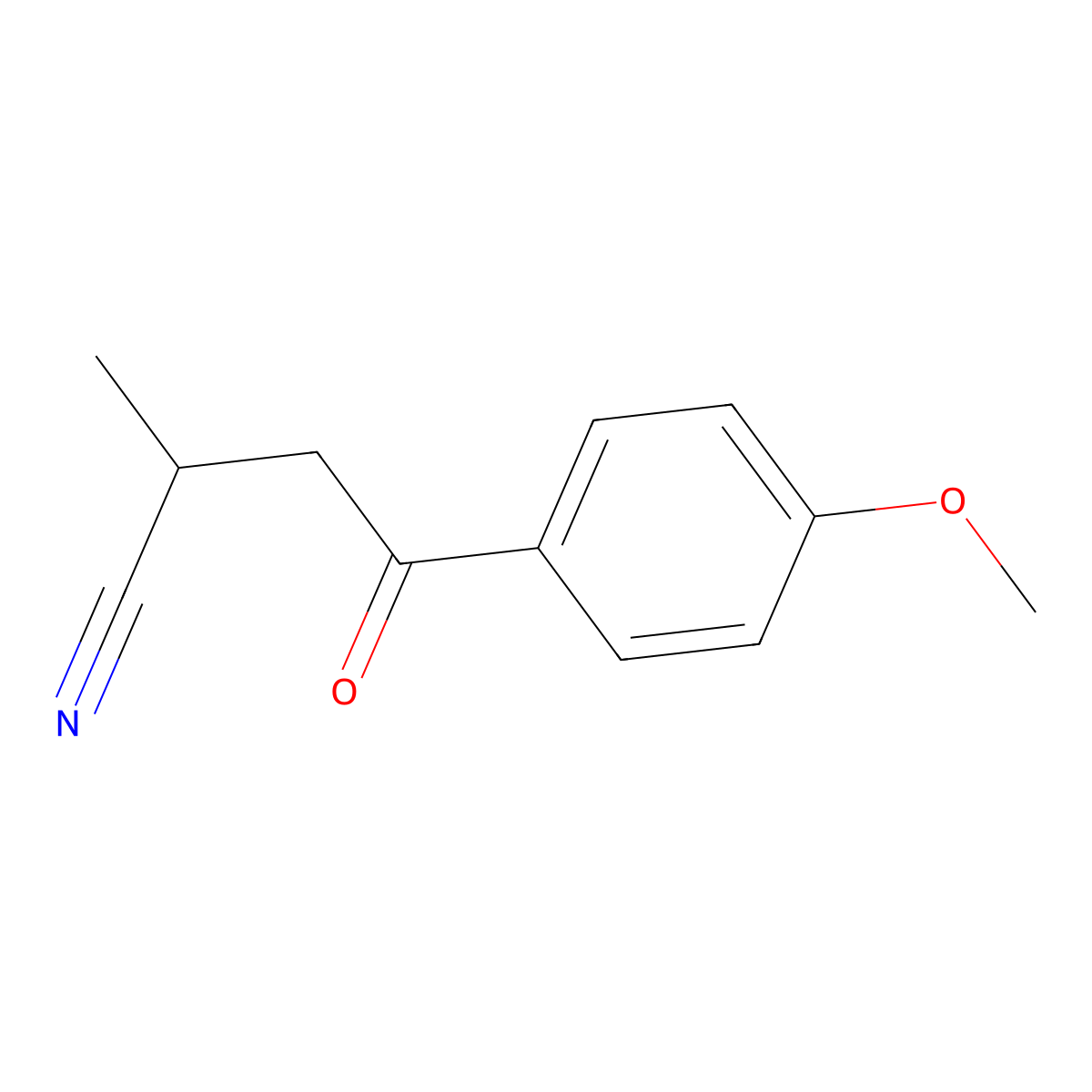 4-(4-Methoxyphenyl)-2-methyl-4-oxobutanenitrile molecular structure, CAS 1181379-09-8