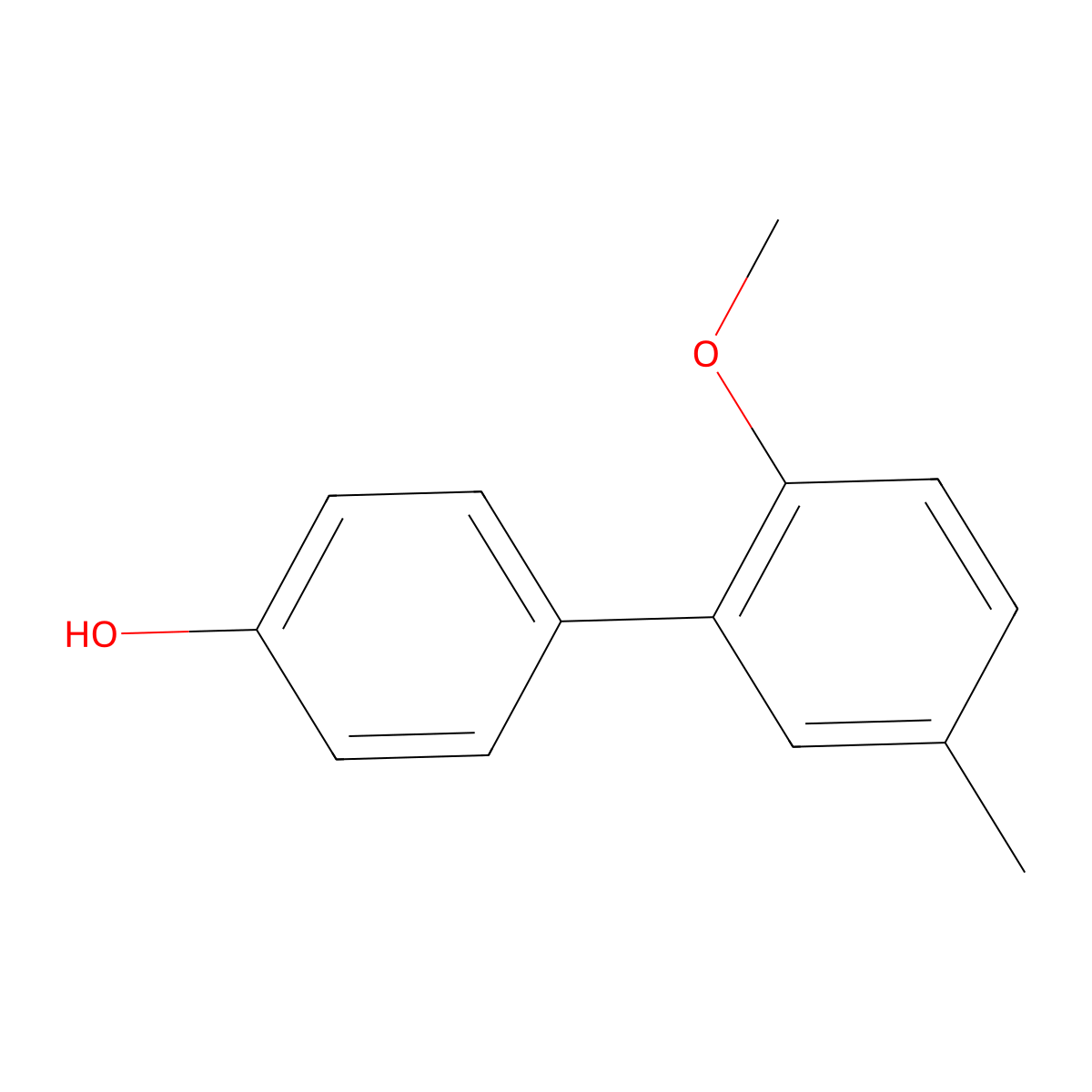 4-(2-Methoxy-5-methylphenyl)phenol molecular structure, CAS 1181381-18-9
