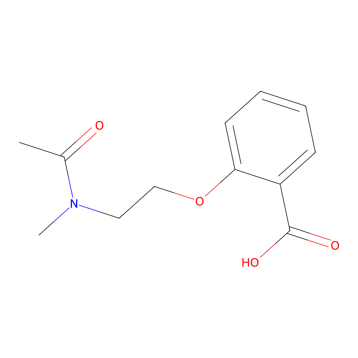 2-[2-(N-methylacetamido)ethoxy]benzoic acid molecular structure, CAS 1181387-43-8