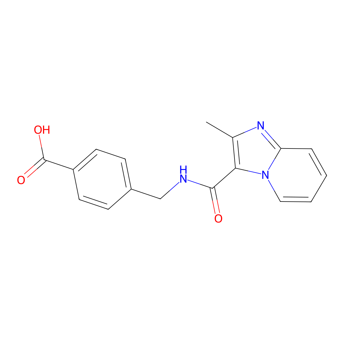 4-[({2-Methylimidazo[1,2-a]pyridin-3-yl}formamido)methyl]benzoic acid molecular structure, CAS 1181391-06-9