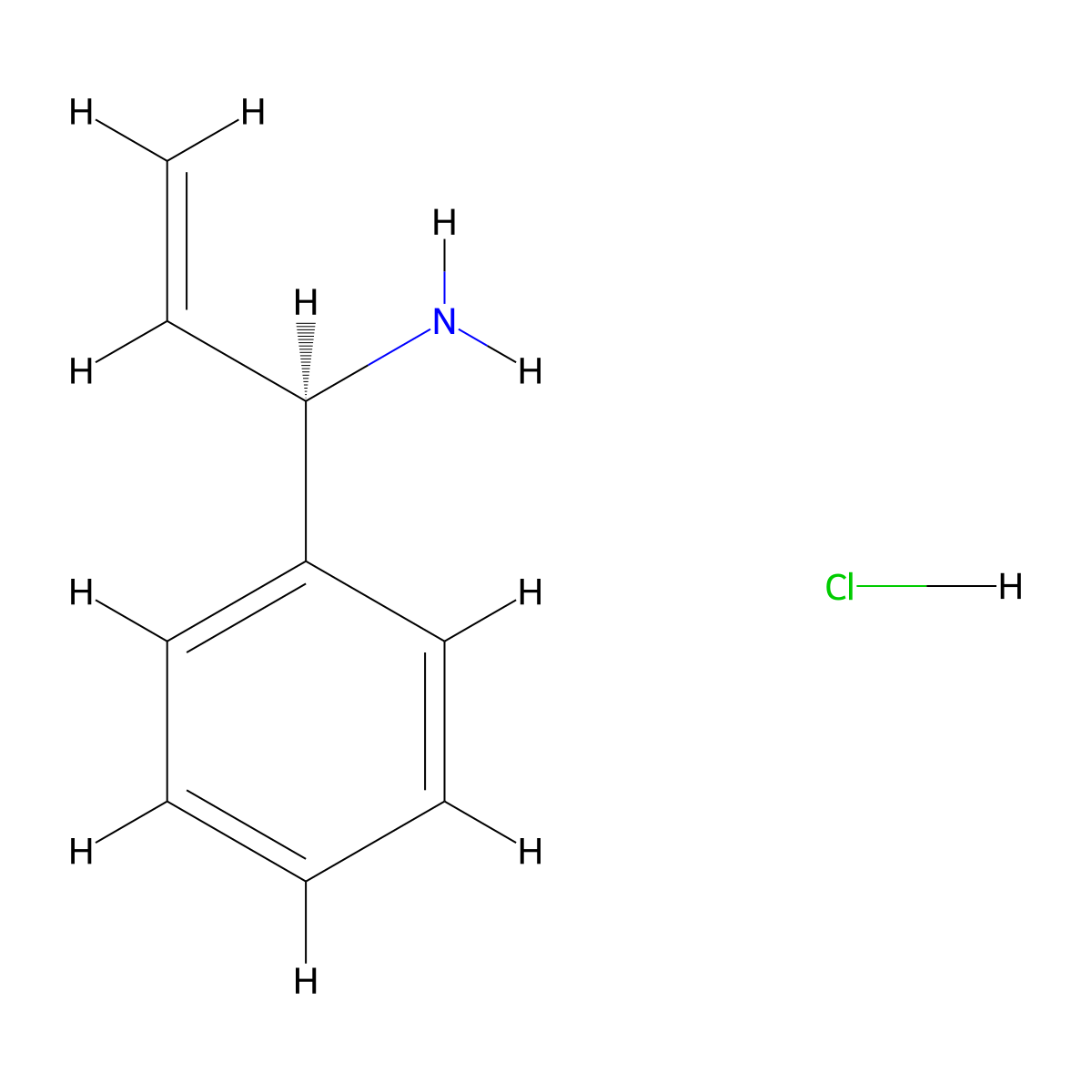 (R)-1-Phenylprop-2-en-1-amine hydrochloride molecular structure, CAS 1181394-16-0