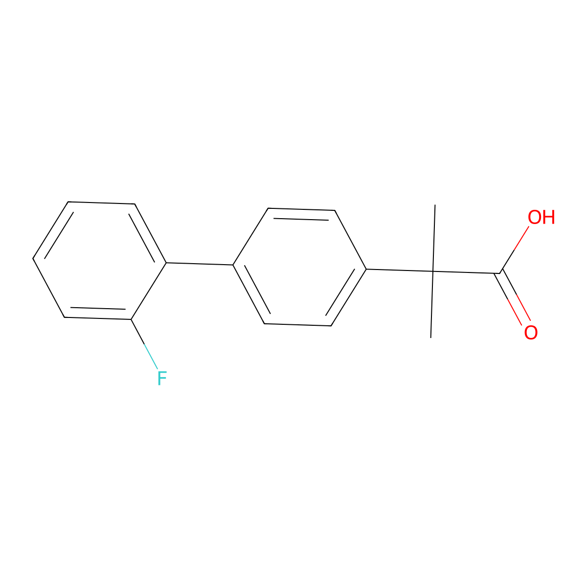 2-(2'-Fluoro-[1,1'-biphenyl]-4-yl)-2-methylpropanoic acid molecular structure, CAS 1181397-25-0