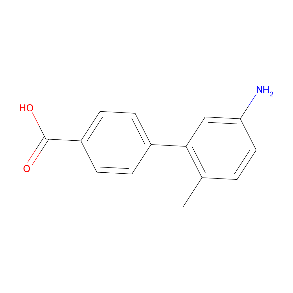 4-(5-Amino-2-methylphenyl)benzoic acid molecular structure, CAS 1181397-41-0