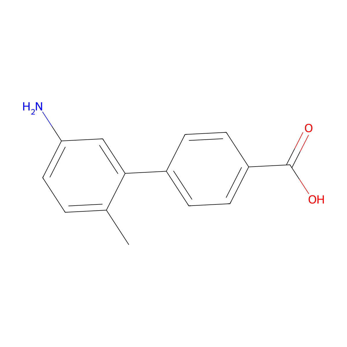 4-(5-Amino-2-methylphenyl)benzoic acid molecular structure, CAS 1181397-41-0