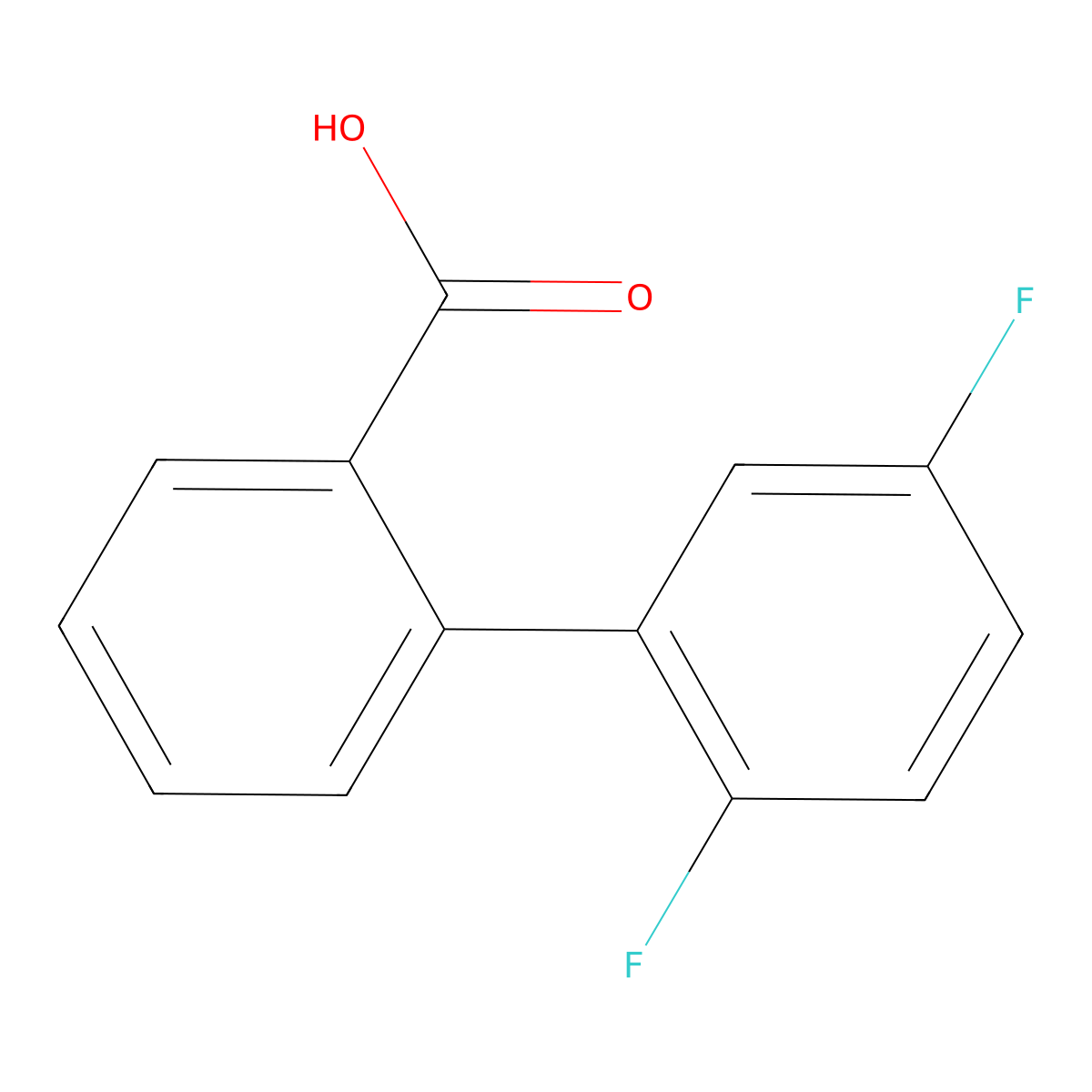2-(2,5-Difluorophenyl)benzoic acid molecular structure, CAS 1181397-71-6