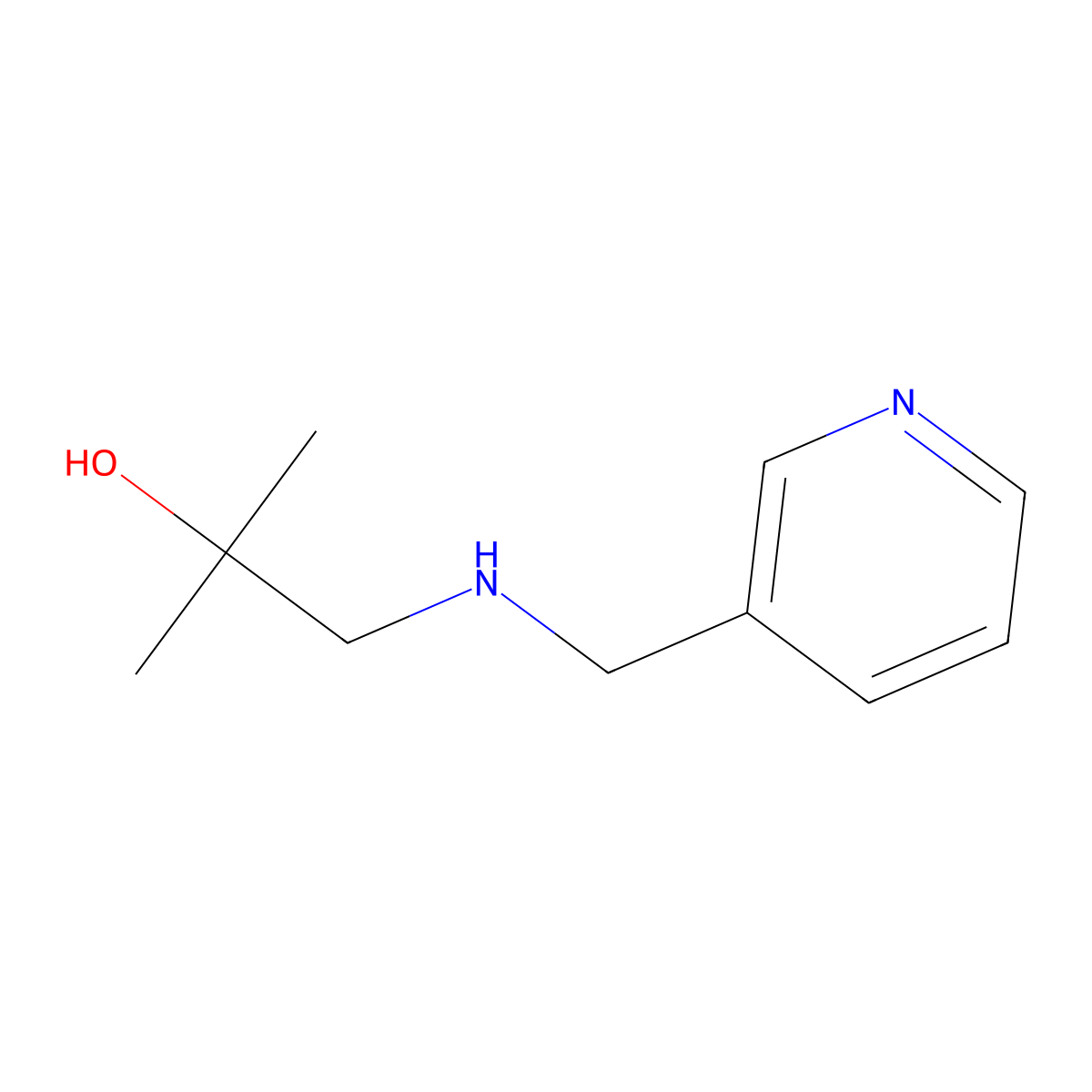 2-Methyl-1-{[(pyridin-3-yl)methyl]amino}propan-2-ol molecular structure, CAS 1181404-74-9