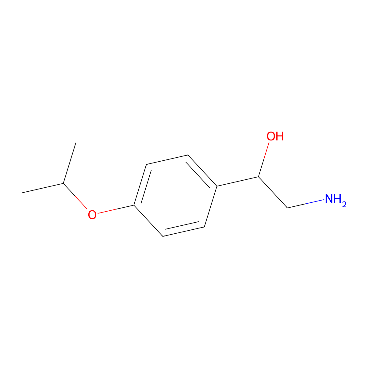 2-Amino-1-(4-(propan-2-yloxy)phenyl)ethan-1-ol molecular structure, CAS 1181405-27-5
