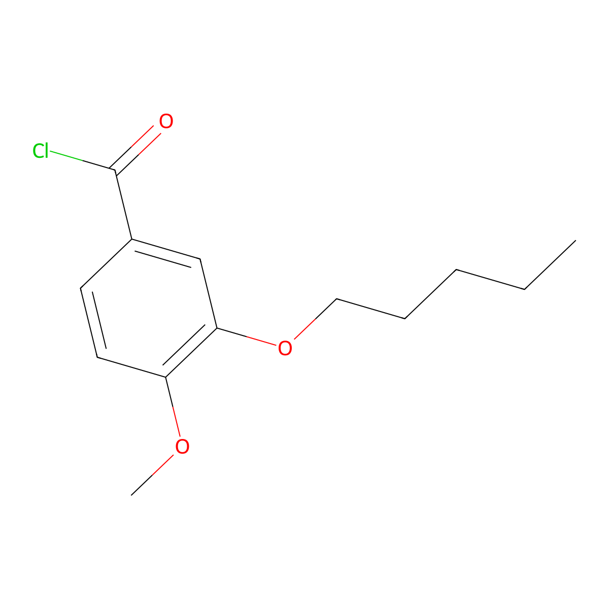 4-Methoxy-3-n-pentoxybenzoyl chloride molecular structure, CAS 1181412-07-6