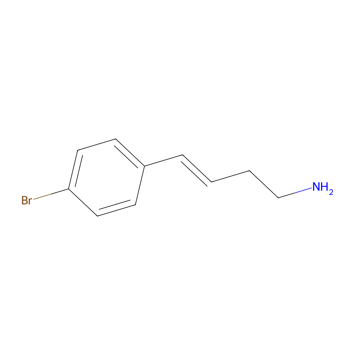 4-(4-Bromophenyl)but-3-en-1-amine molecular structure, CAS 1181412-49-6