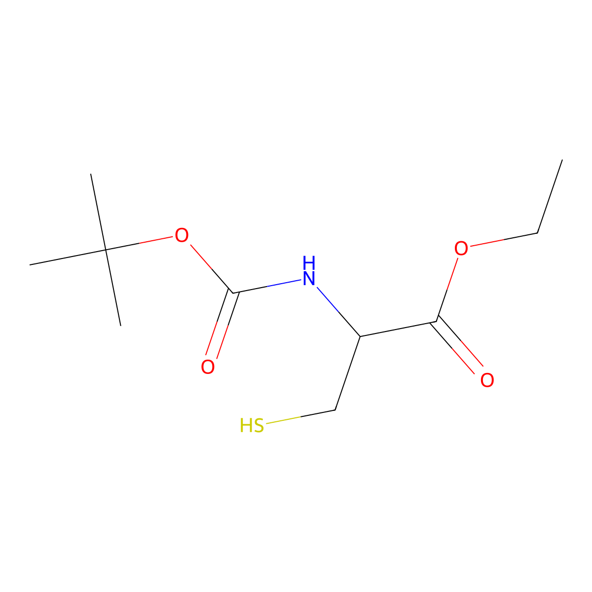 N-Boc-L-cysteine ethyl ester molecular structure, CAS 118143-52-5
