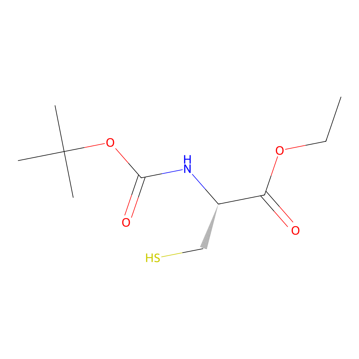 N-Boc-L-cysteine ethyl ester molecular structure, CAS 118143-52-5