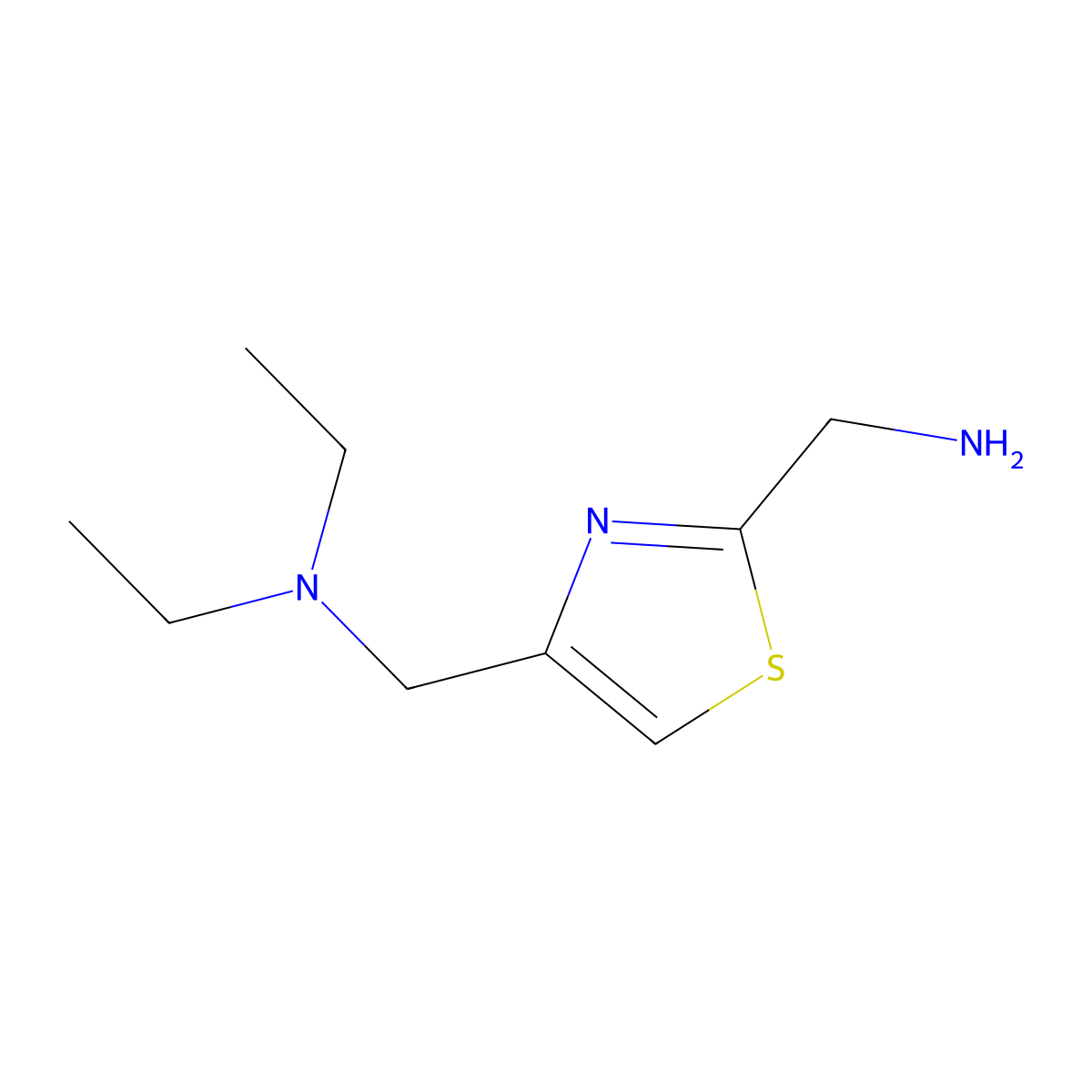 {4-[(Diethylamino)methyl]-1,3-thiazol-2-yl}methanamine molecular structure, CAS 1181447-88-0