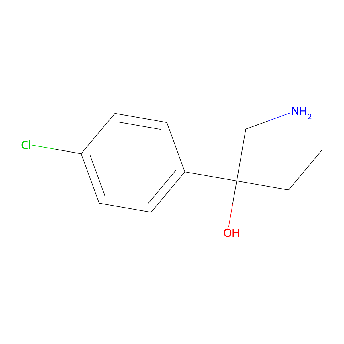 1-Amino-2-(4-chlorophenyl)butan-2-ol molecular structure, CAS 1181447-90-4