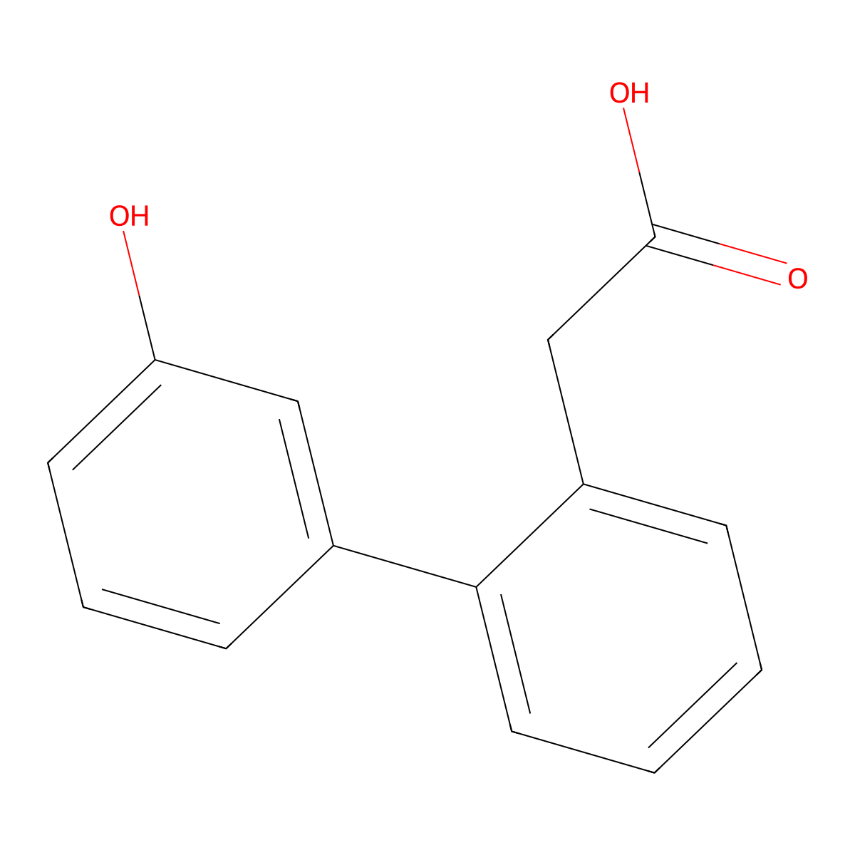 (3'-Hydroxy[1,1'-biphenyl]-2-yl)acetic acid molecular structure, CAS 1181452-06-1