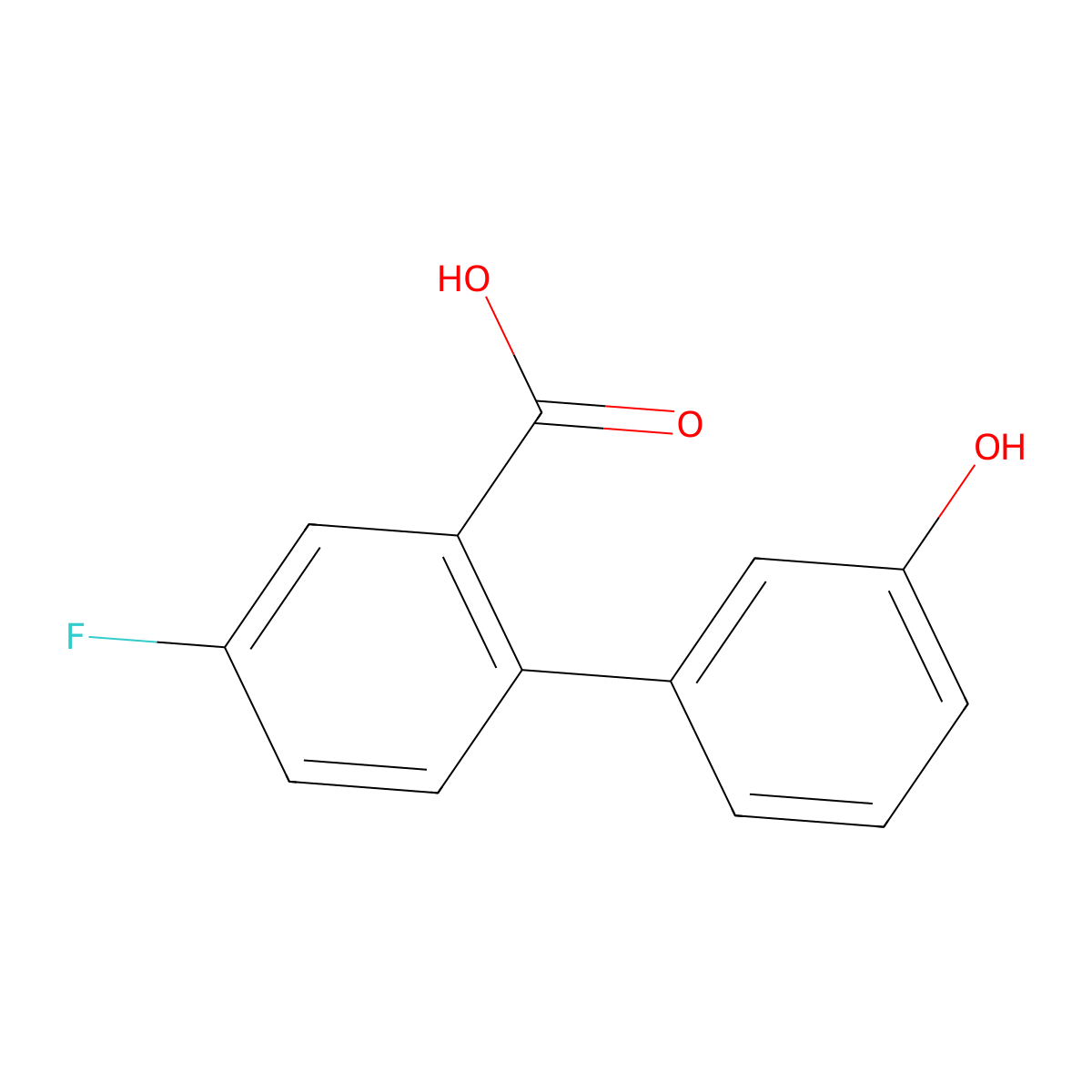 5-Fluoro-2-(3-hydroxyphenyl)benzoic acid molecular structure, CAS 1181452-09-4