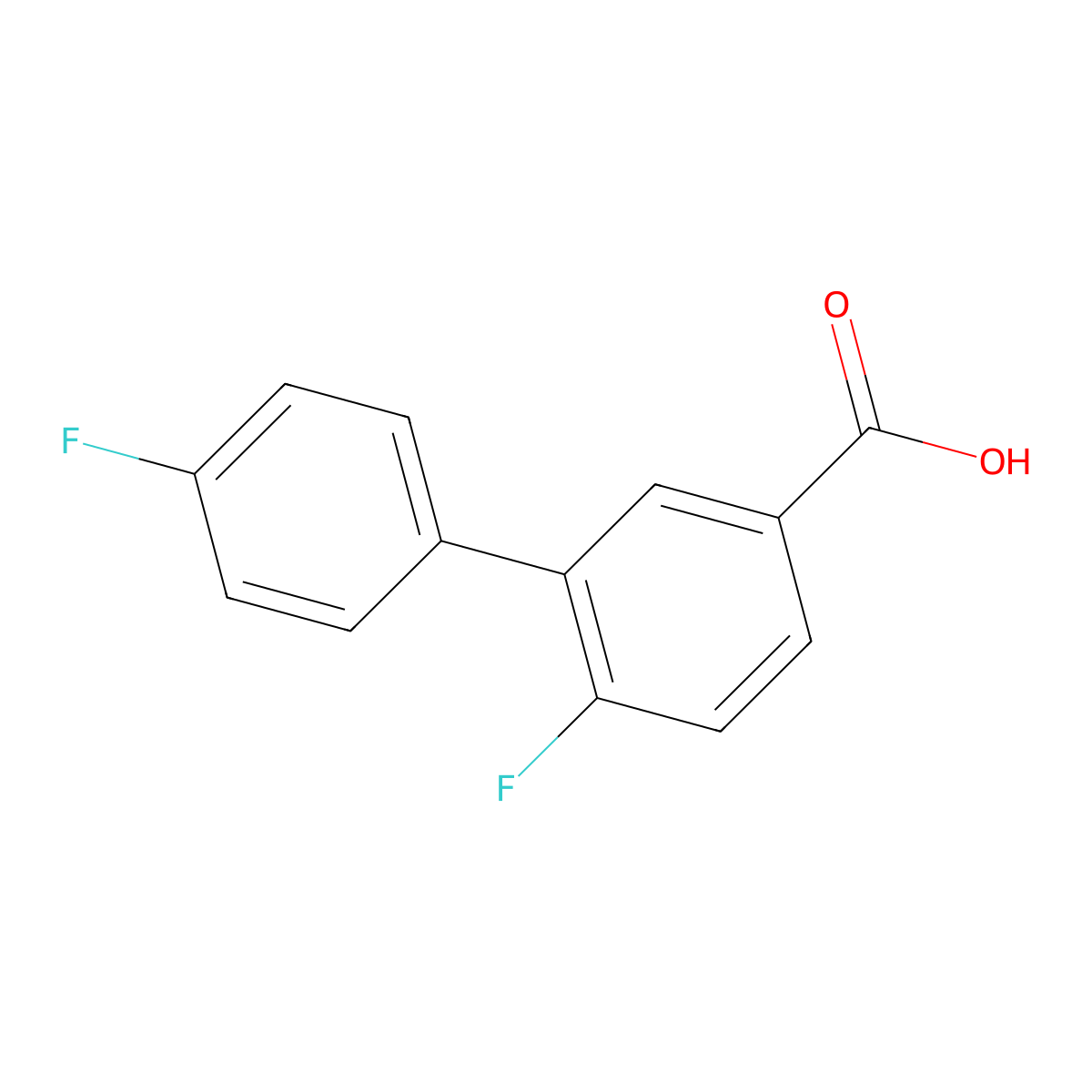 3-(4-Fluorophenyl)-4-fluorobenzoic acid molecular structure, CAS 1181452-11-8