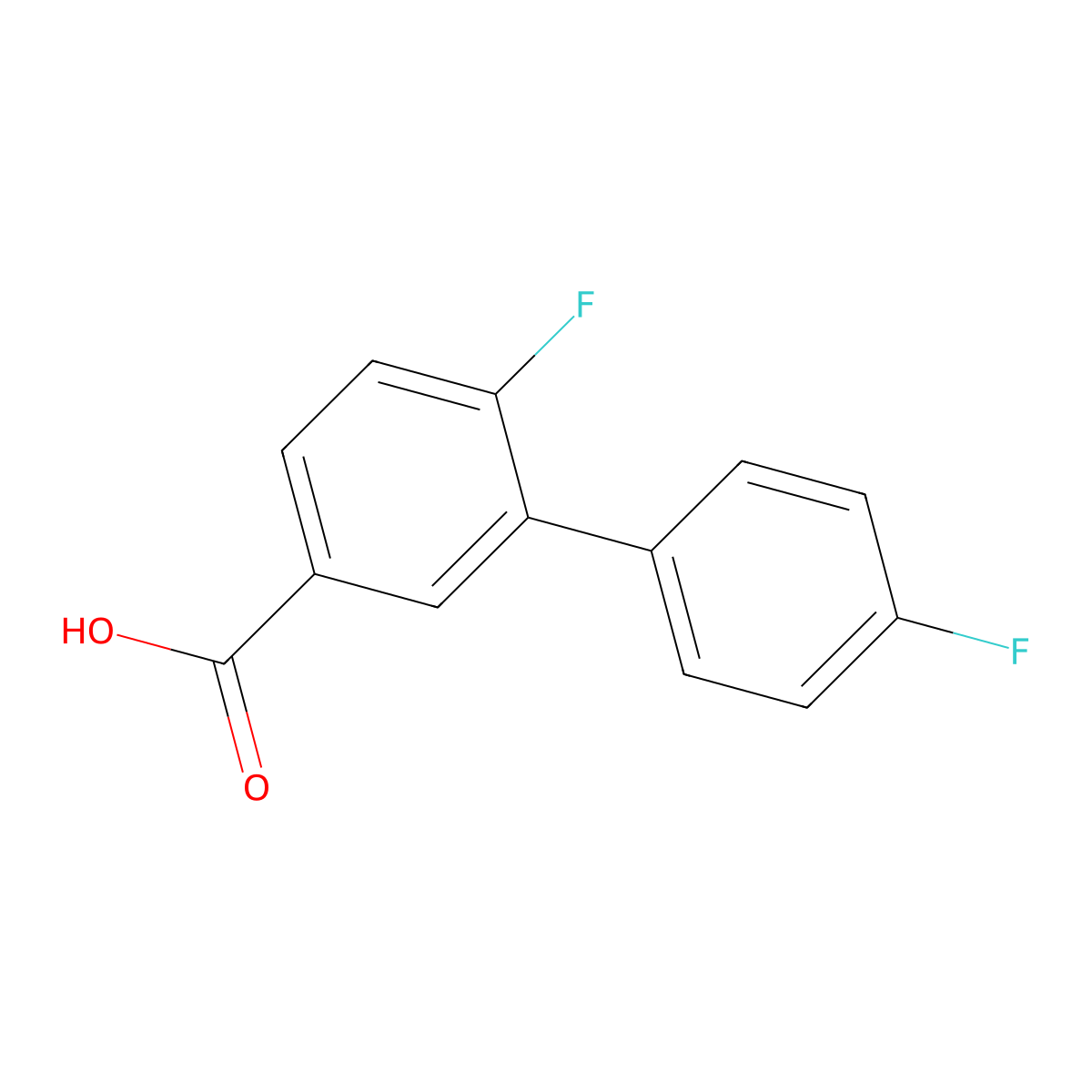 3-(4-Fluorophenyl)-4-fluorobenzoic acid molecular structure, CAS 1181452-11-8