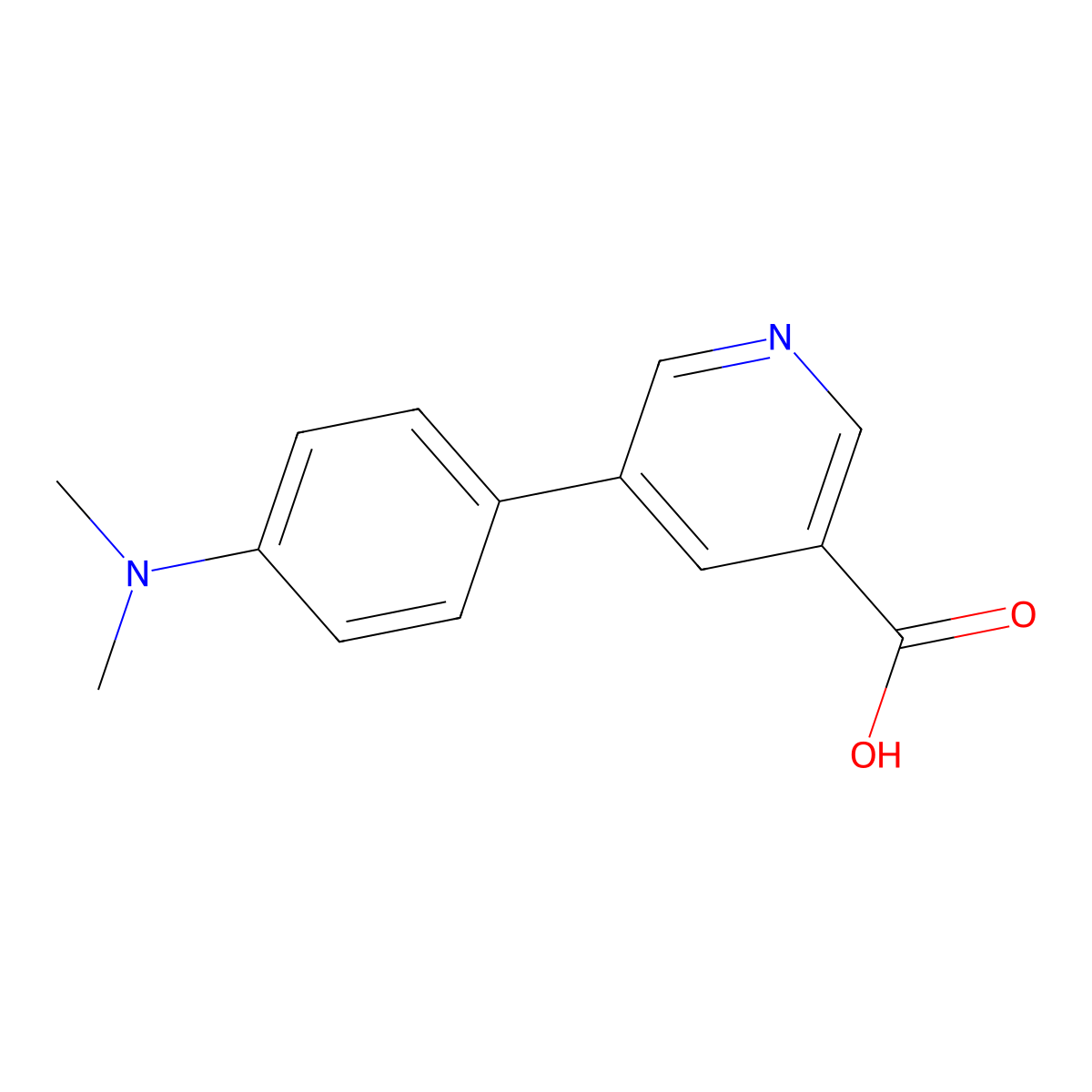 5-[4-(Dimethylamino)phenyl]pyridine-3-carboxylic acid molecular structure, CAS 1181452-15-2