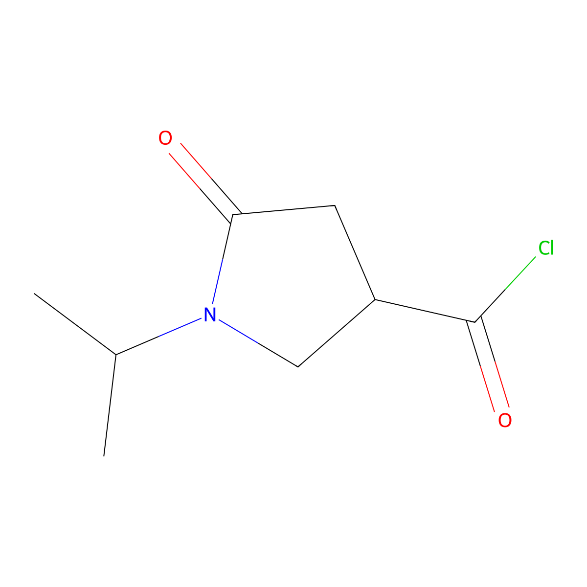 1-Isopropyl-5-oxopyrrolidine-3-carbonyl chloride molecular structure, CAS 1181455-29-7