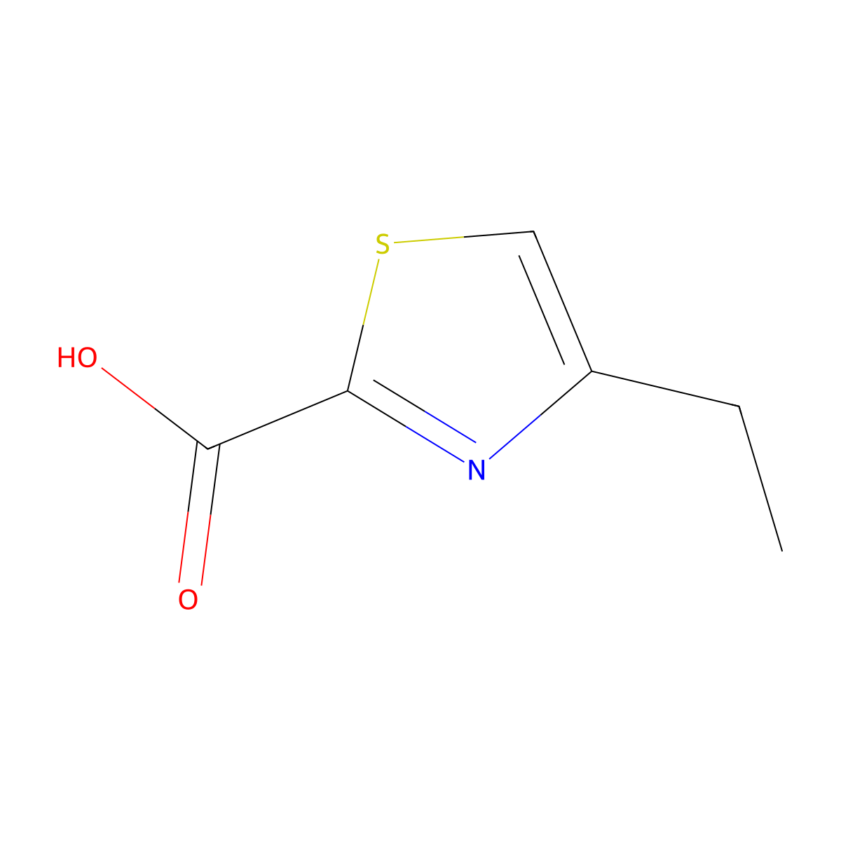 4-Ethyl-1,3-thiazole-2-carboxylic acid molecular structure, CAS 1181456-13-2