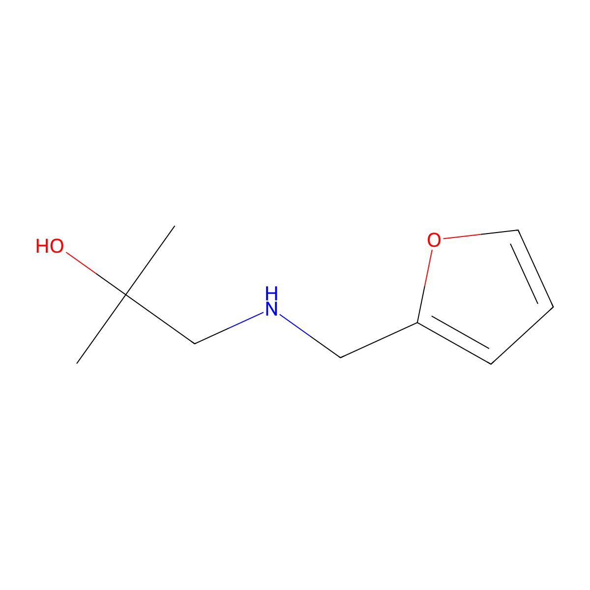 1-{[(Furan-2-yl)methyl]amino}-2-methylpropan-2-ol molecular structure, CAS 1181456-21-2