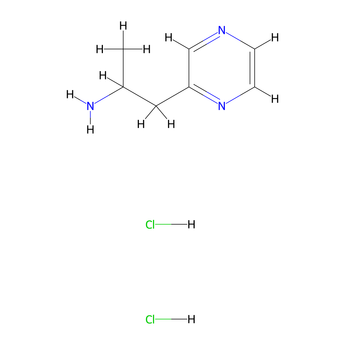 1-(Pyrazin-2-yl)propan-2-amine dihydrochloride molecular structure, CAS 1181457-70-4