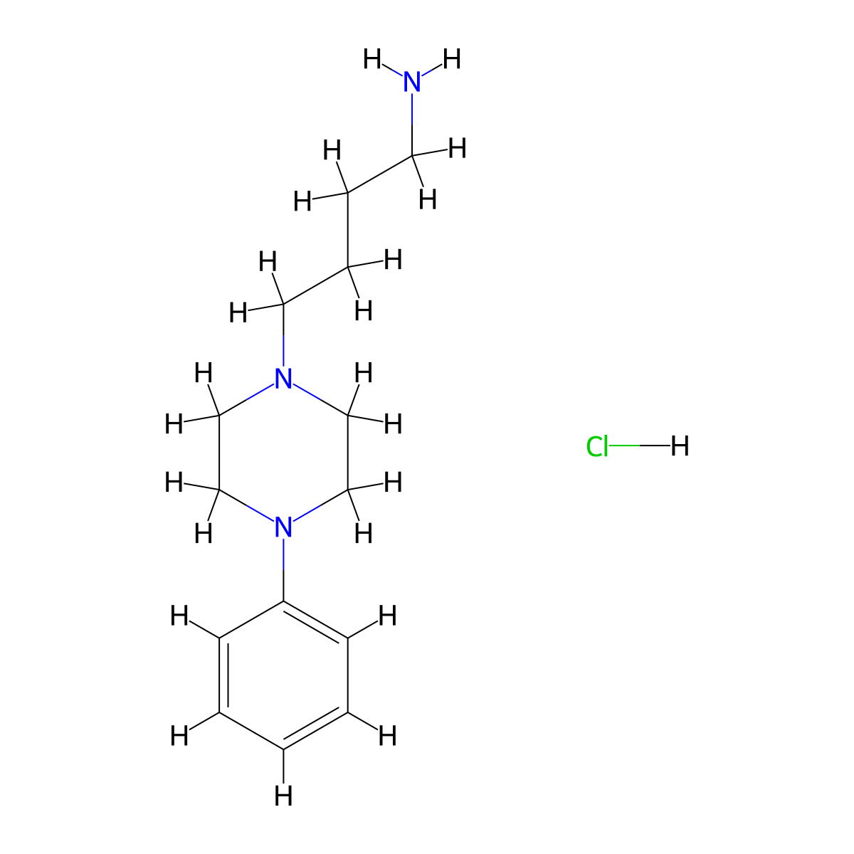 4-(4-Phenylpiperazin-1-yl)butan-1-amine hydrochloride molecular structure, CAS 1181457-84-0