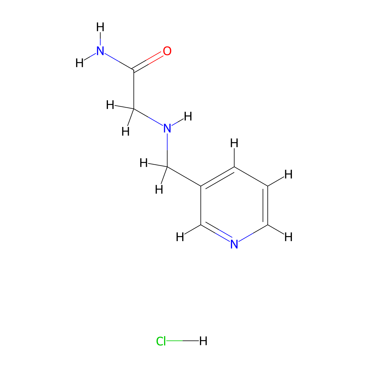 2-[(Pyridin-3-ylmethyl)amino]acetamide hydrochloride molecular structure, CAS 1181457-87-3