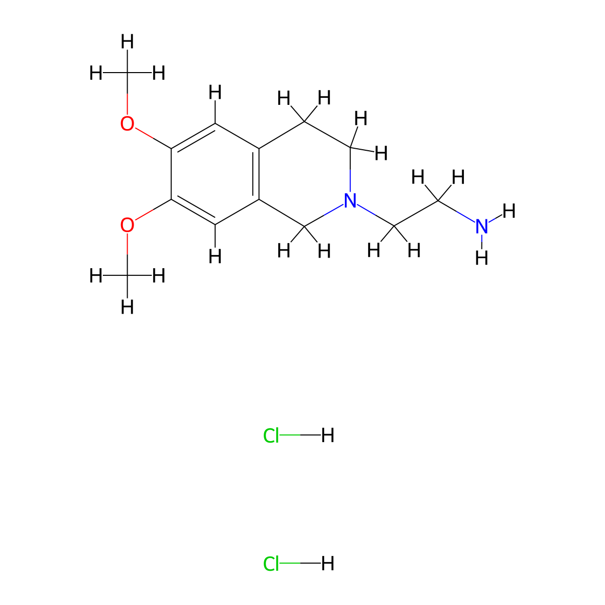 2-(6,7-Dimethoxy-1,2,3,4-tetrahydroisoquinolin-2-yl)ethan-1-amine dihydrochloride molecular structure, CAS 1181458-01-4