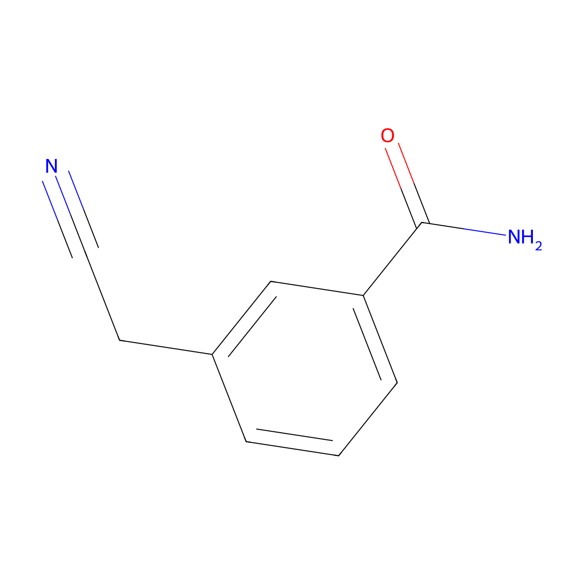 3-(Cyanomethyl)benzamide molecular structure, CAS 1181458-10-5