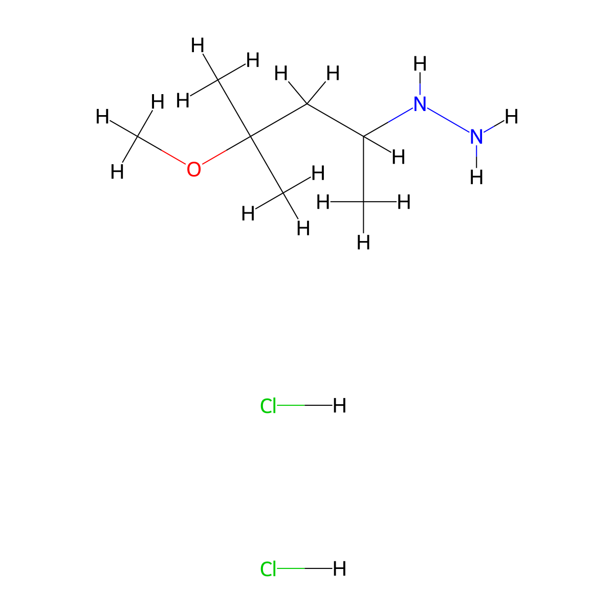 (4-Methoxy-4-methylpentan-2-yl)hydrazine dihydrochloride molecular structure, CAS 1181458-15-0