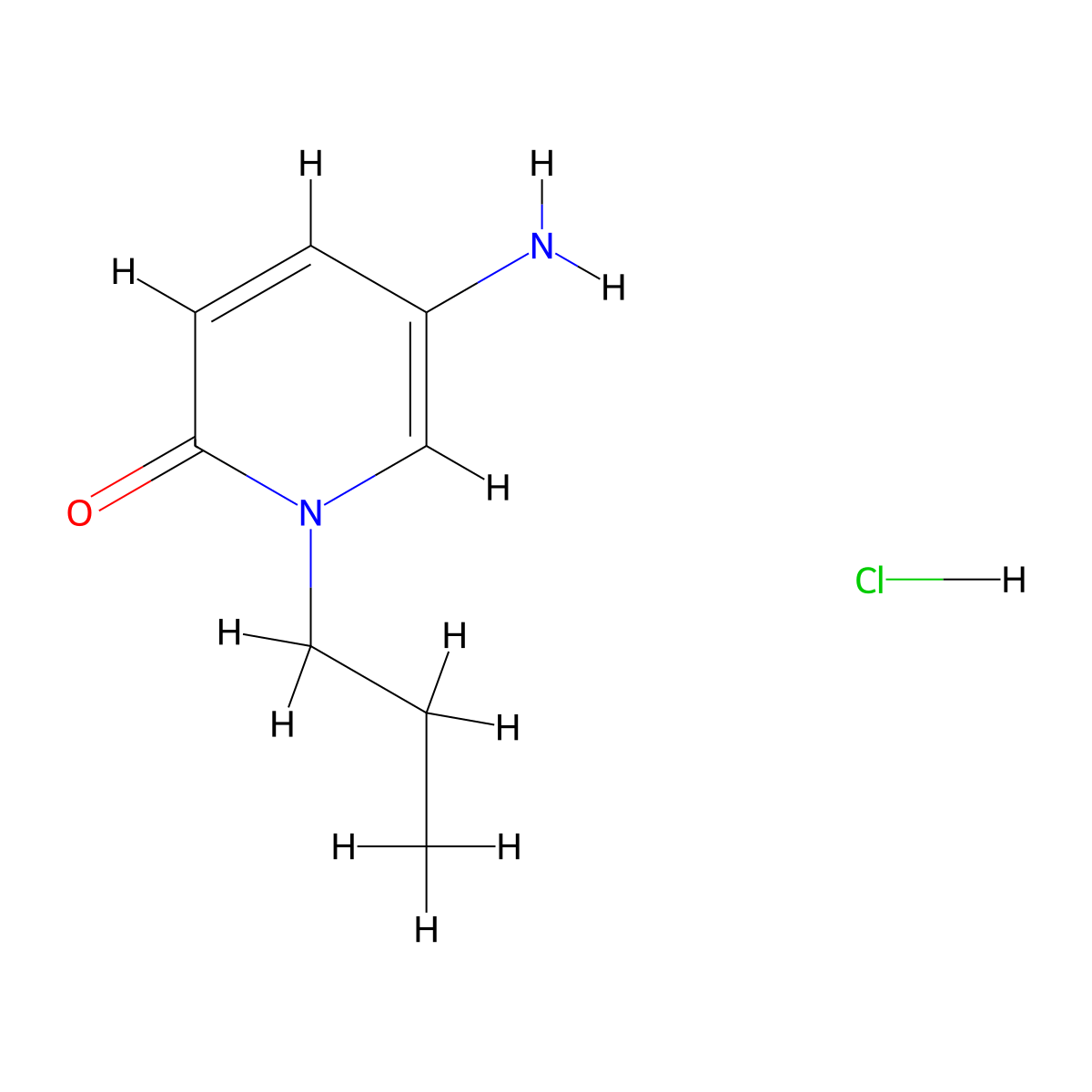 5-Amino-1-propyl-1,2-dihydropyridin-2-one hydrochloride molecular structure, CAS 1181458-17-2