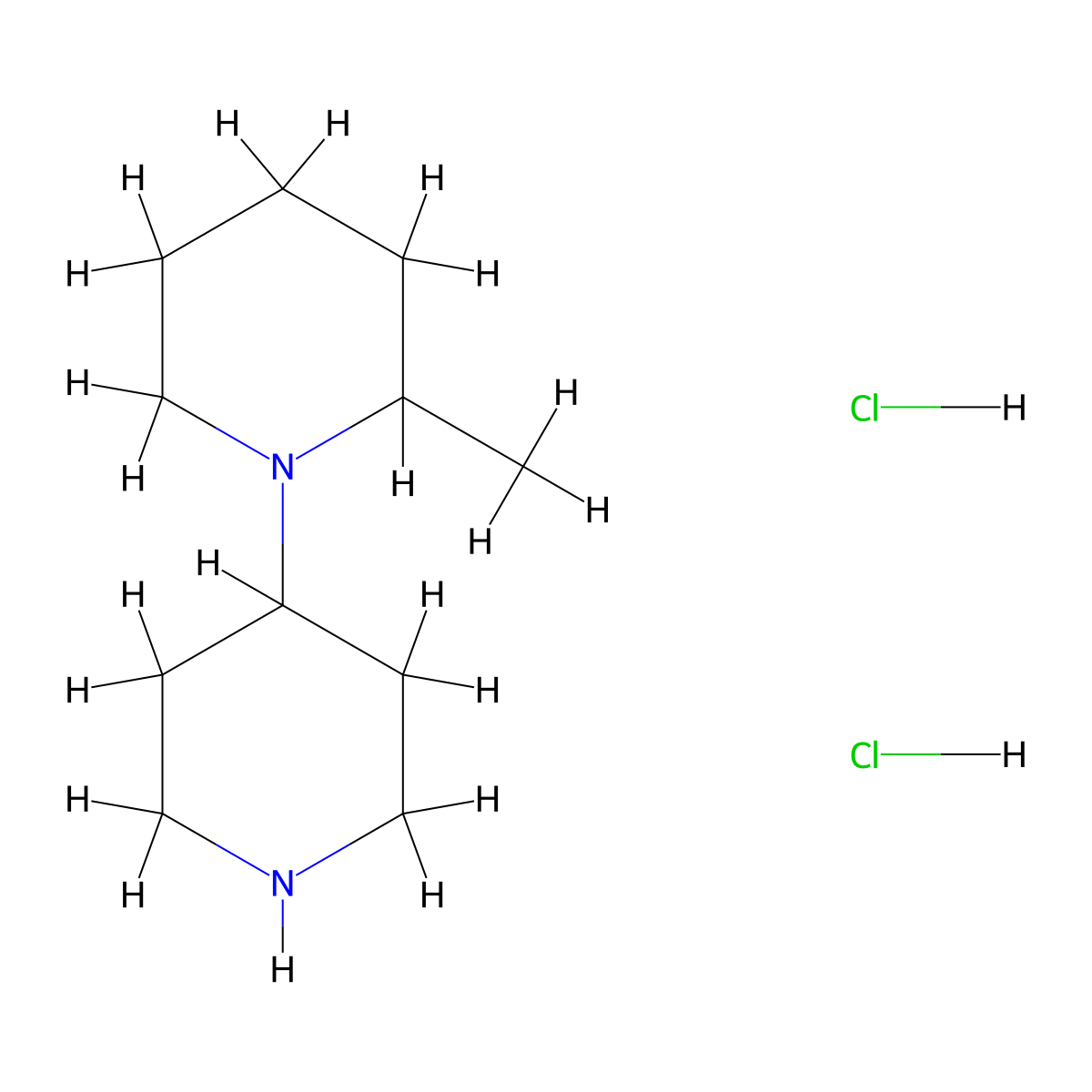 2-Methyl-1-(piperidin-4-yl)piperidine dihydrochloride molecular structure, CAS 1181458-19-4