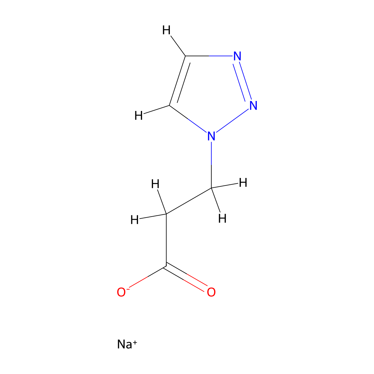 sodium 3-(1H-1,2,3-triazol-1-yl)propanoate molecular structure, CAS 1181458-20-7