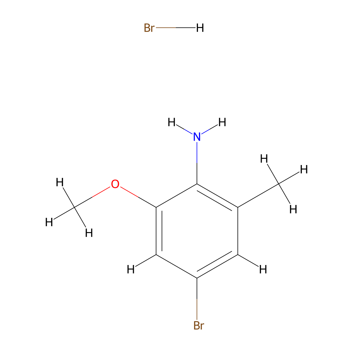 4-Bromo-2-methoxy-6-methylaniline hydrobromide molecular structure, CAS 1181458-21-8