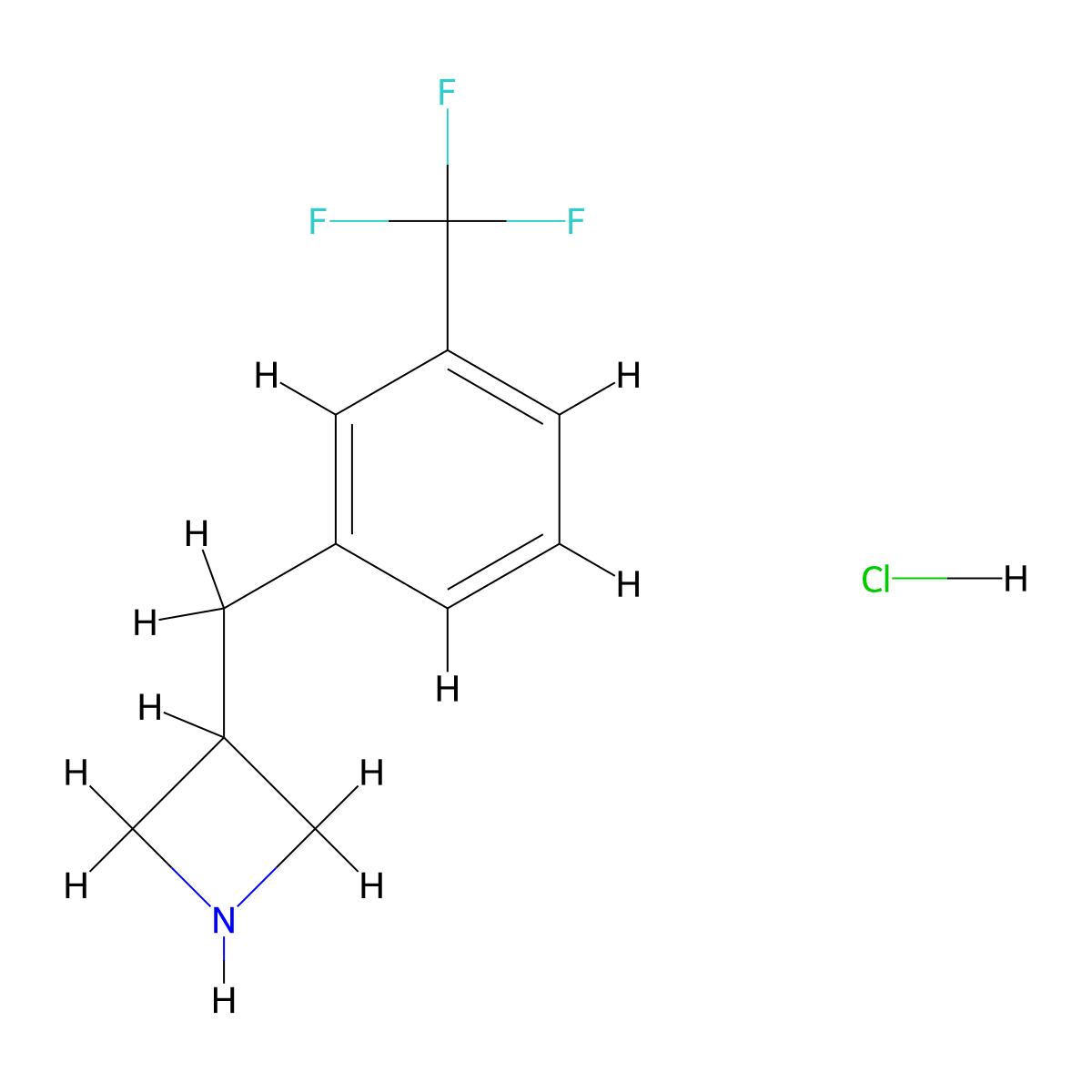 3-{[3-(Trifluoromethyl)phenyl]methyl}azetidine hydrochloride molecular structure, CAS 1181458-23-0