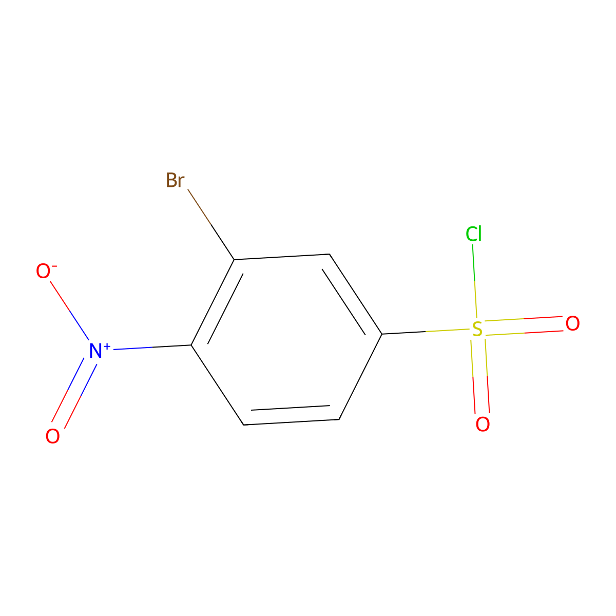3-Bromo-4-nitrobenzenesulfonyl chloride molecular structure, CAS 1181458-26-3