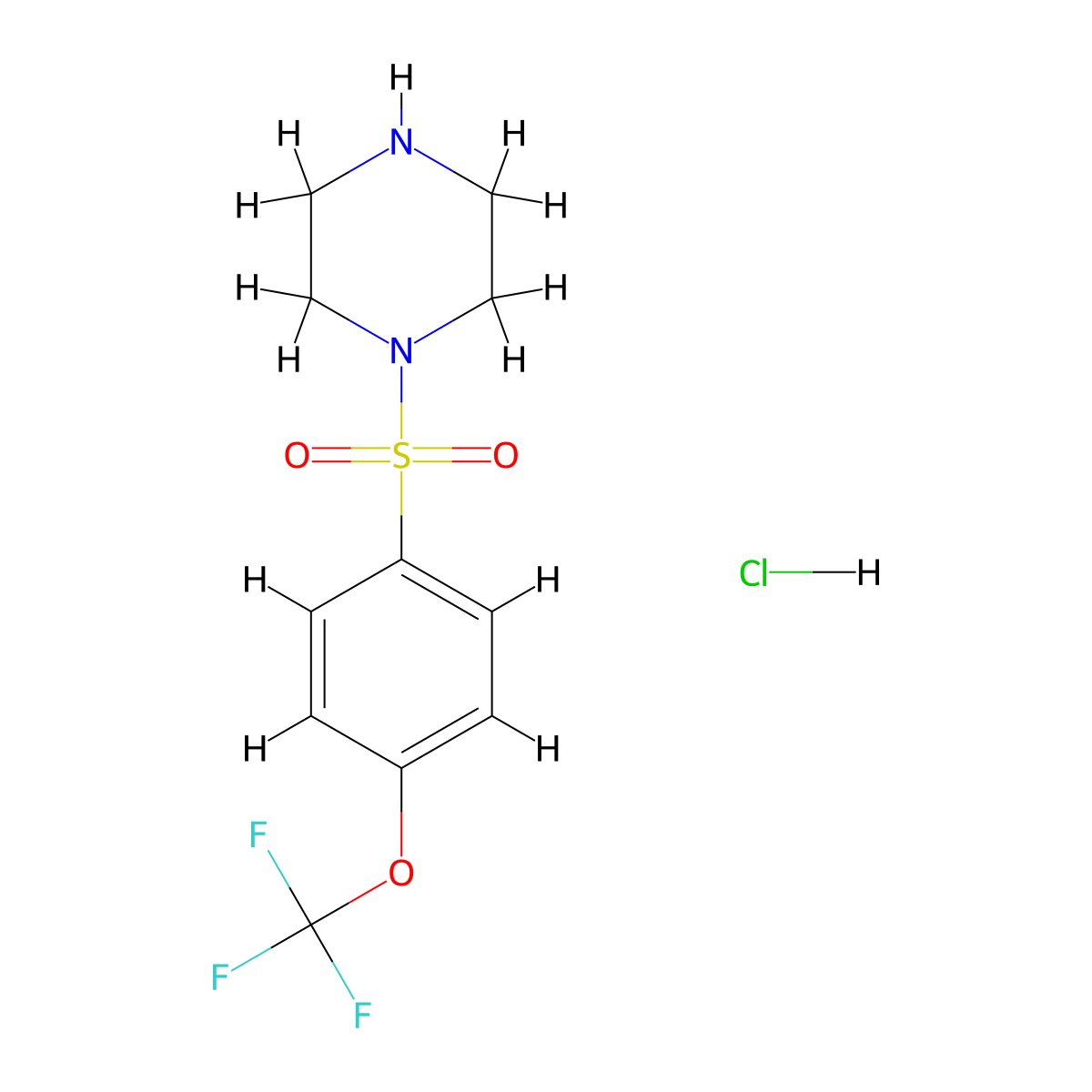 1-[4-(Trifluoromethoxy)benzenesulfonyl]piperazine hydrochloride molecular structure, CAS 1181458-28-5