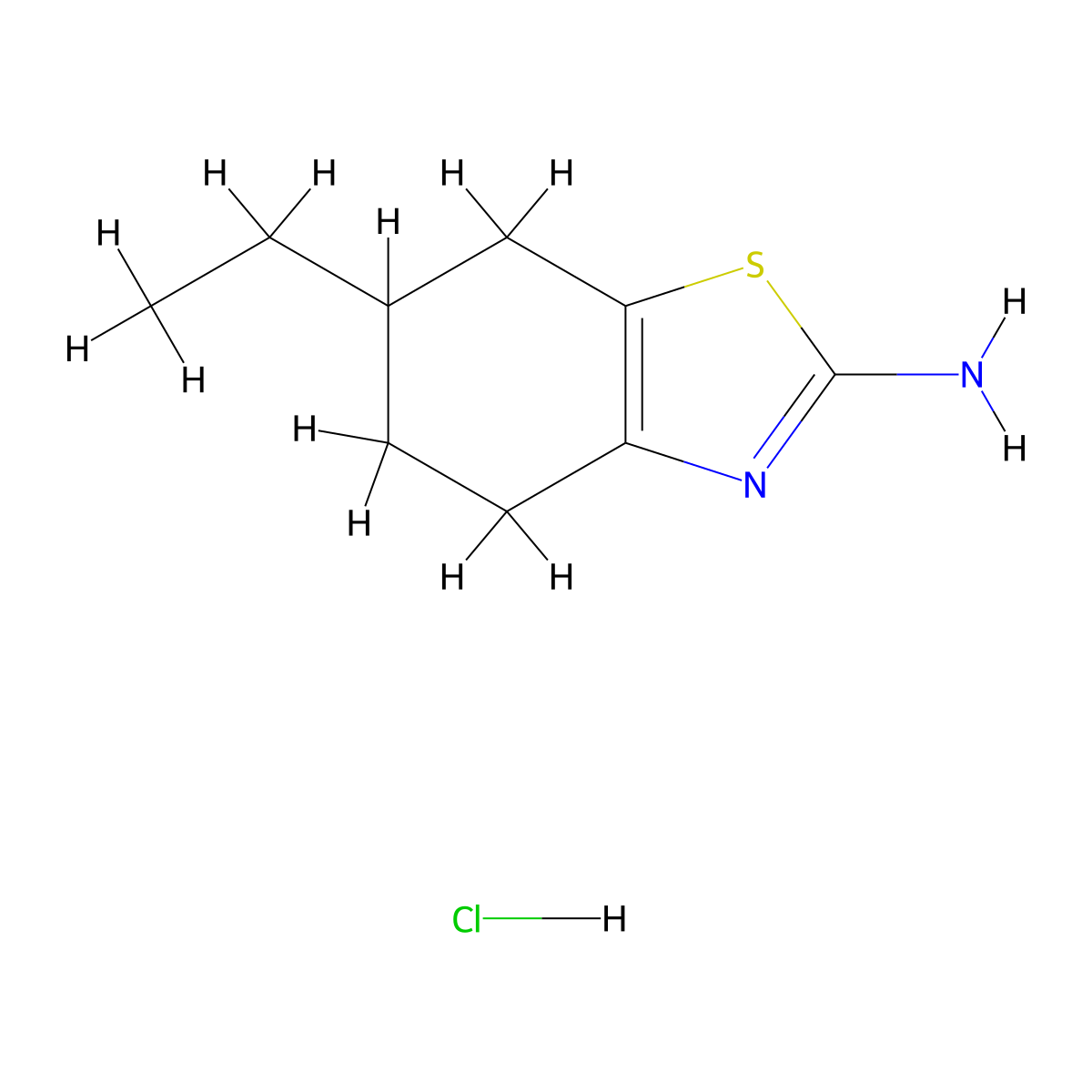 6-Ethyl-4,5,6,7-tetrahydro-1,3-benzothiazol-2-amine hydrochloride molecular structure, CAS 1181458-46-7