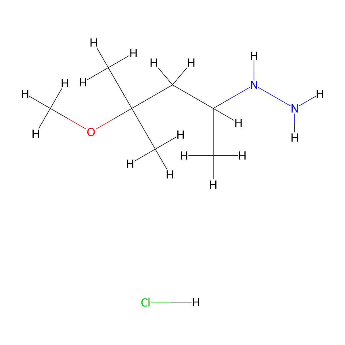 (4-Methoxy-4-methylpentan-2-yl)hydrazine hydrochloride molecular structure, CAS 1181458-50-3