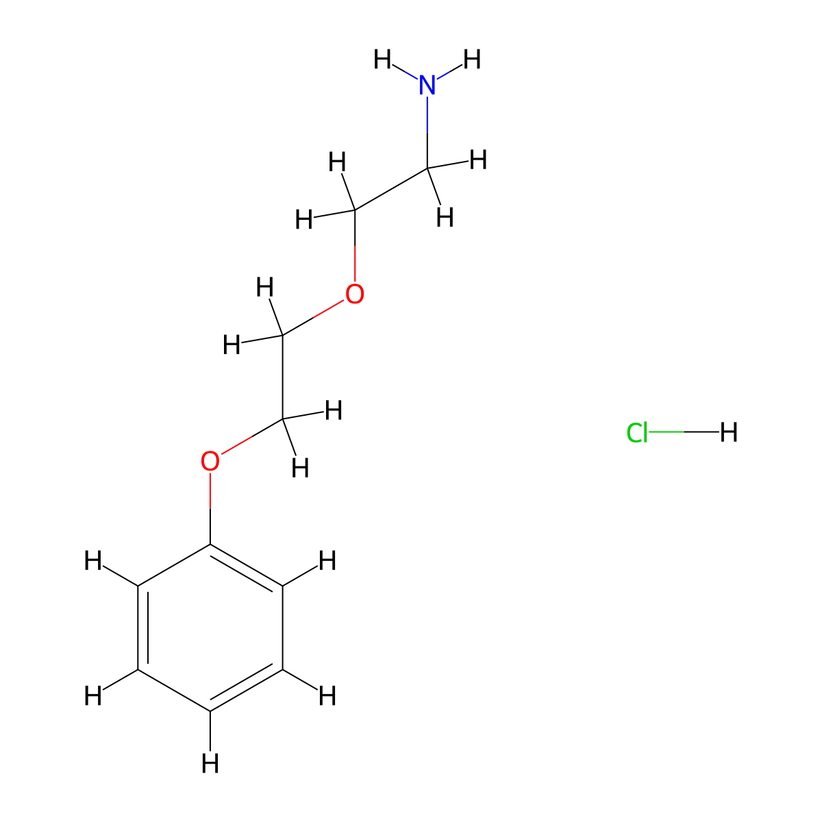 2-(2-Phenoxyethoxy)ethan-1-amine hydrochloride molecular structure, CAS 1181458-63-8