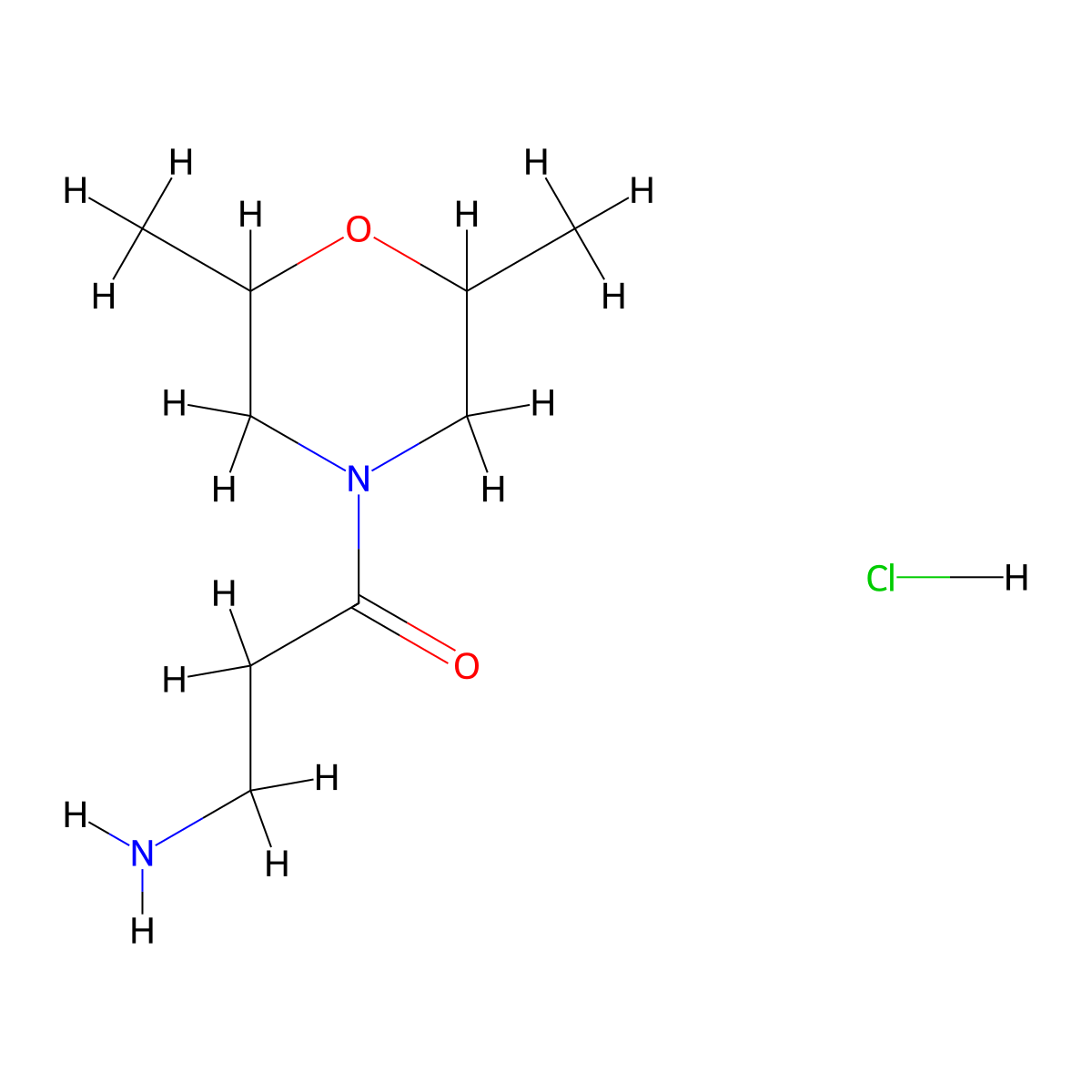 3-Amino-1-(2,6-dimethylmorpholin-4-yl)propan-1-one hydrochloride molecular structure, CAS 1181458-91-2