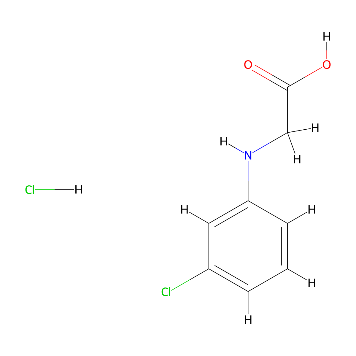 2-[(3-Chlorophenyl)amino]acetic acid hydrochloride molecular structure, CAS 1181458-96-7