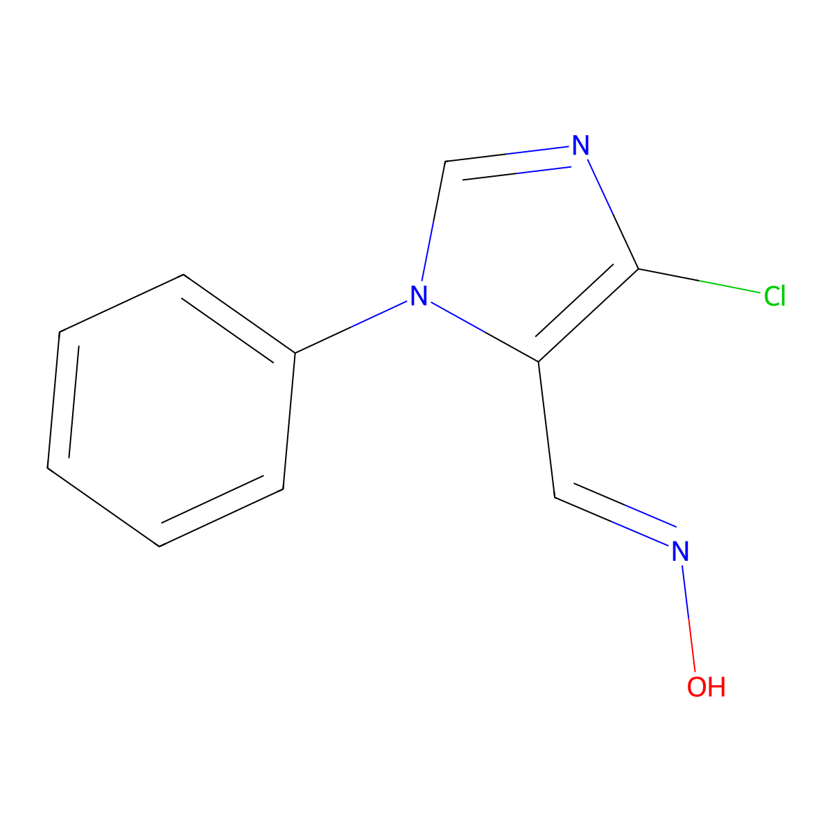 N-[(4-chloro-1-phenyl-1H-imidazol-5-yl)methylidene]hydroxylamine molecular structure, CAS 1181480-96-5
