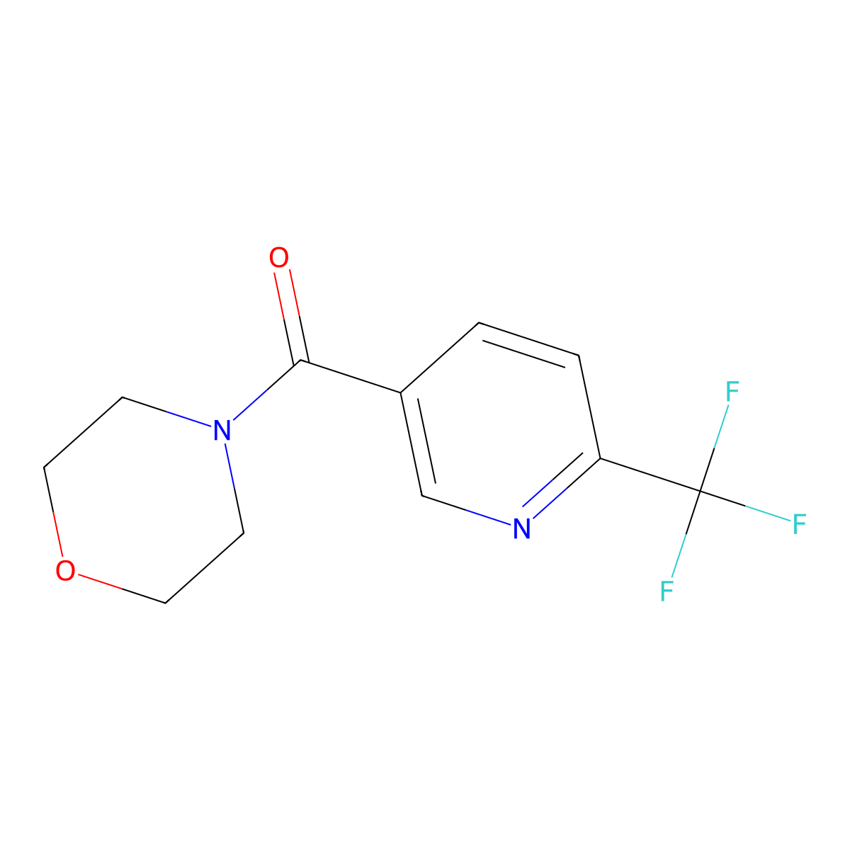 Morpholino(6-(trifluoromethyl)pyridin-3-yl)methanone molecular structure, CAS 1181506-92-2