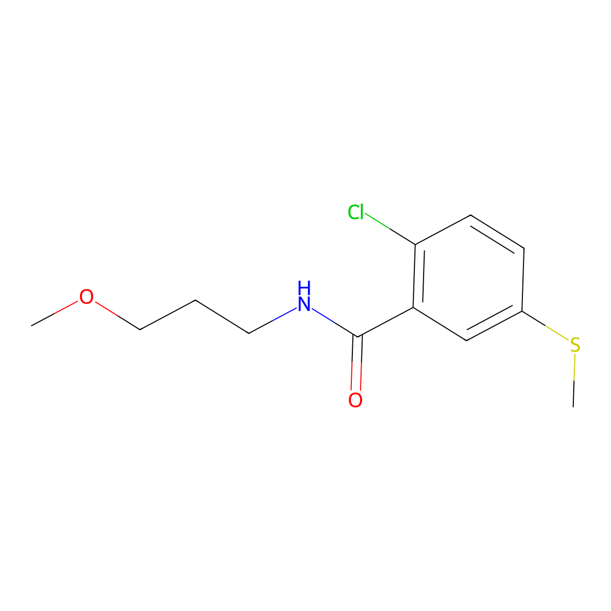 2-Chloro-N-(3-methoxypropyl)-5-(methylthio)benzamide molecular structure, CAS 1181509-49-8