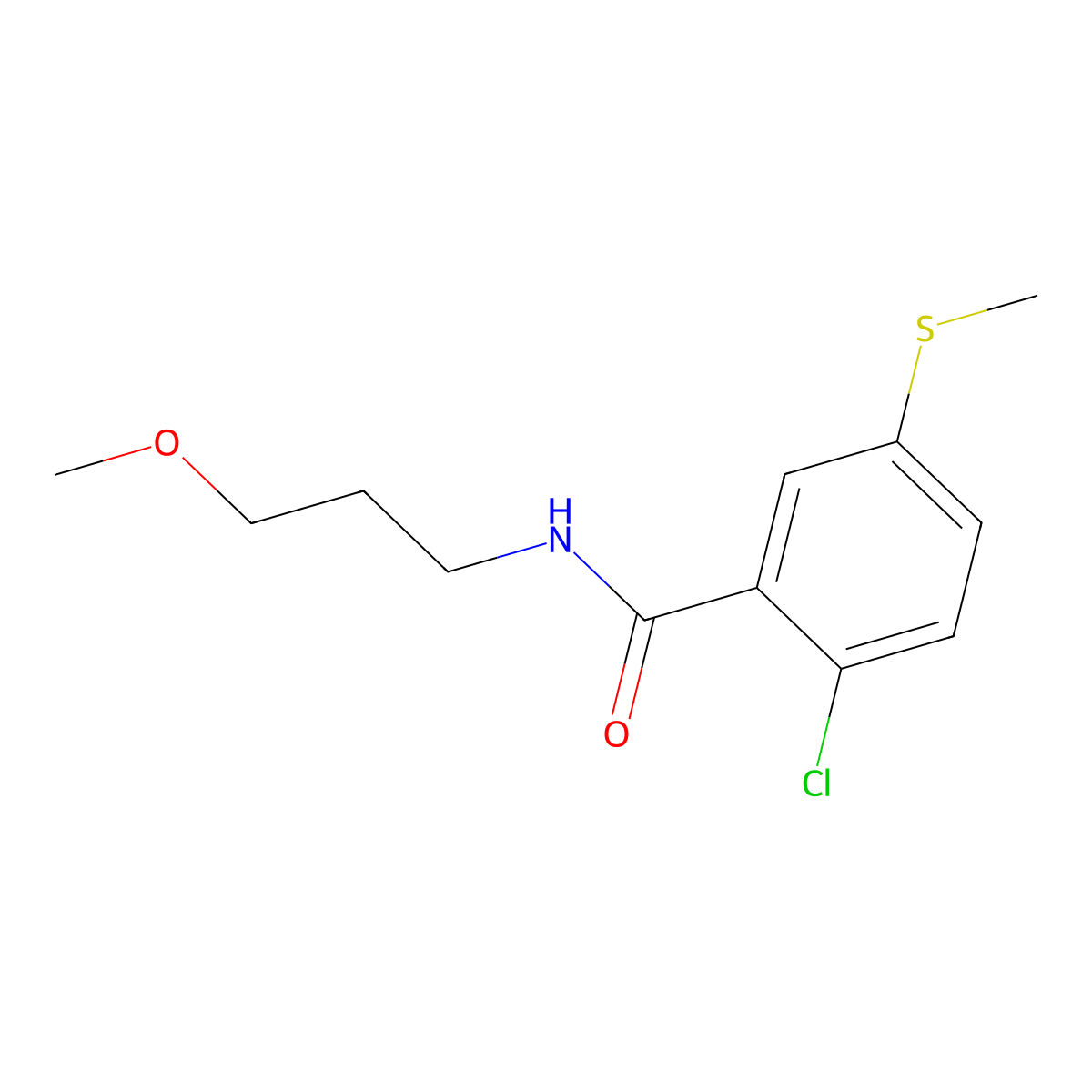 2-Chloro-N-(3-methoxypropyl)-5-(methylthio)benzamide molecular structure, CAS 1181509-49-8